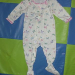Carter's footies butterflies 12 months